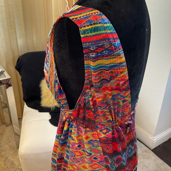 NWOT RUBY VAYA for BOSTON PROPER HIGH LOW SEXY MULTI COLOR DRESS - Picture 9 of 17